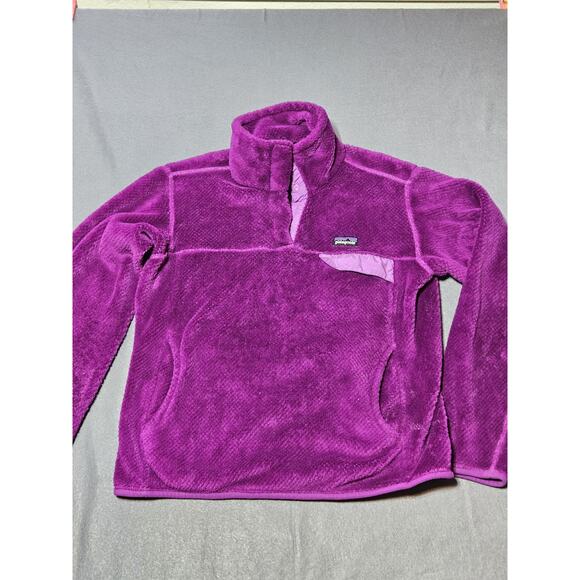 Patagonia Jackets & Blazers - Patagonia Sweater Womens Medium Purple Soft Fleece Snap T Pocket Logo